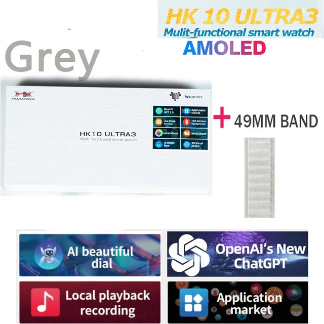 Smartwatch Men 2025 Original HK10 ULTRA 3 49mm 4G ROM NFC GPT GPS Compass Clock Bluetooth Call Smart Watch Men For Holiday Gifts