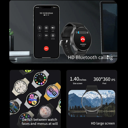 2025 New waterproof Watch 6 GPS Track Smart Watch Men Amoled Always Display Body Temperature Clock BT Talk Smart Watch Woman Man