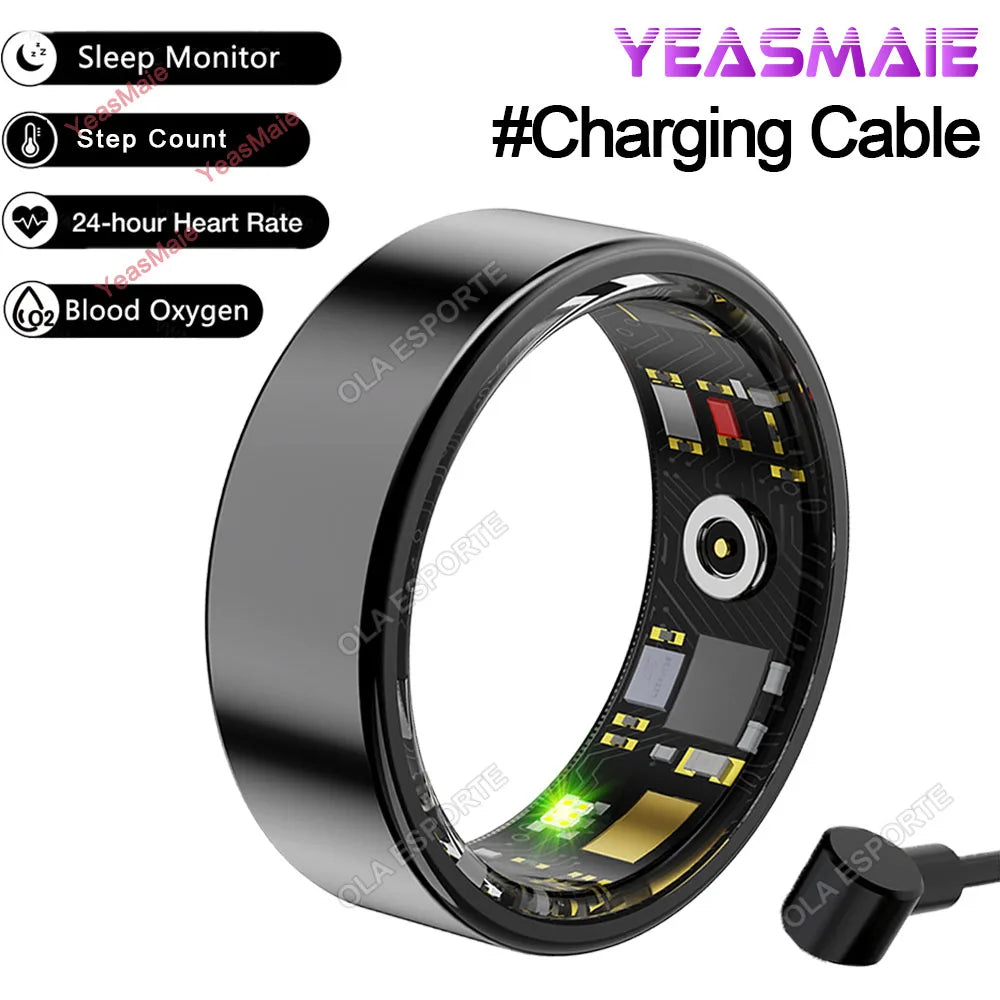 Smart Ring 2025 Smartring Health Monitoring IP68 Waterproof Multi-sport Modes Bluetooth Sleep Tracker Finger smartring for Men