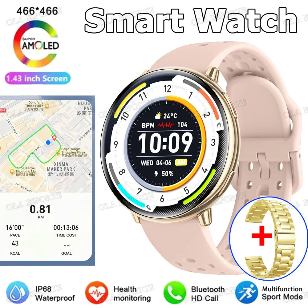 For Amazfit Active 2 GPS Smart Watch Men Women Ai GPT Amoled Waterproof Sport  SmartWatch Compass NFC BT Call Watches for