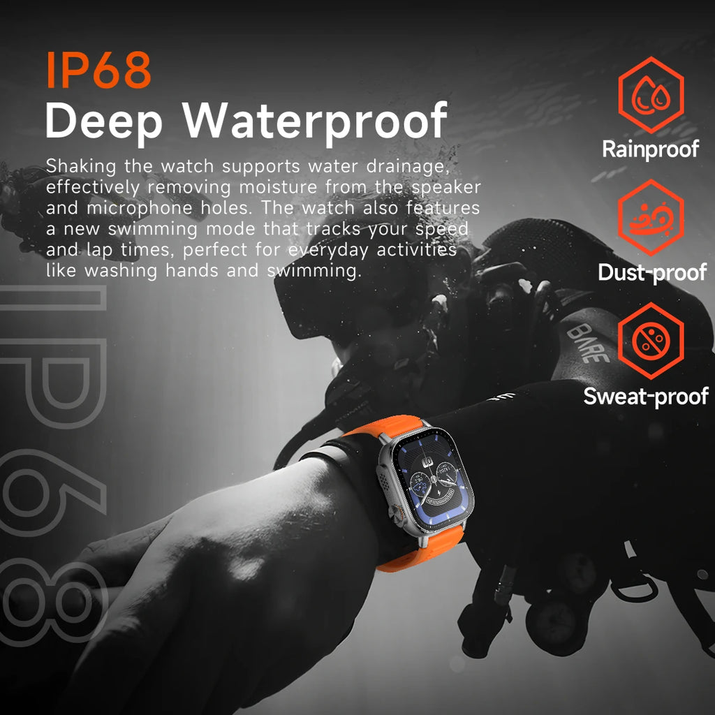 Metal Body Smart Watch Bluetooth Call Answer Outdoor Sports Watch Men Compass Voice Assistant 30 Days Use Time Smartwatch 2025