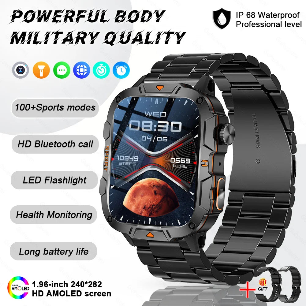 2025 For Xiaomi New Rugged Military GPS Smart Watch Men Bluetooth Call Health Monitoring AI Voice Sports Waterproof Smartwatches