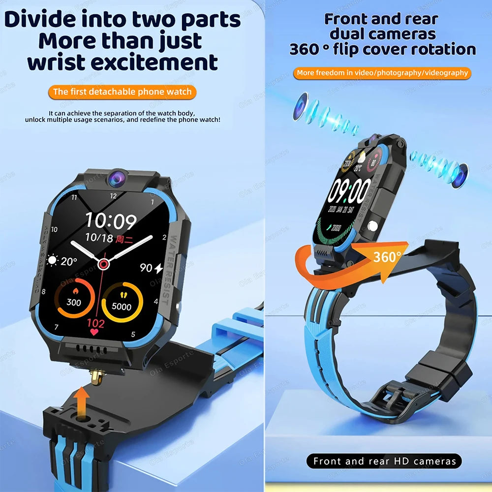 5G Children's Smartwatch Compass GPS Positioning Tracker HD Camera Video Call Multi-function Kids' Phone Watch Boys Girls Gifts