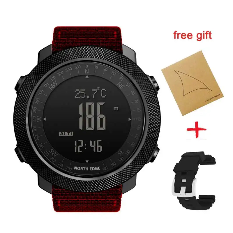 NORTH EDGE APACHE Men's Smart Watch Altimeter Barometer Compass Military Army Smartwatch Swimming Running Clock Waterproof 50m