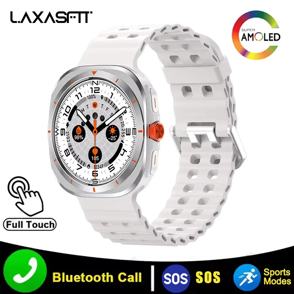 LAXASFIT 2025 New Smart Watch 1.52 inch AMOLED Bluetooth Call Message Alert Outdoor Sports Smart Watch Men Women Holiday Gift