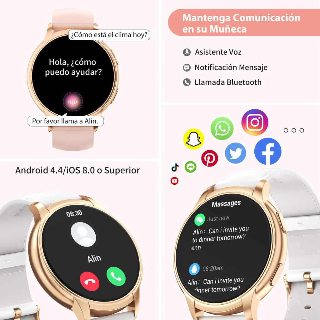 2025 NFC Smart watch function HD call 120+ Sport Mode for Xiaomi ios Gift for Women heart rate blood pressure smartwatch ladies
