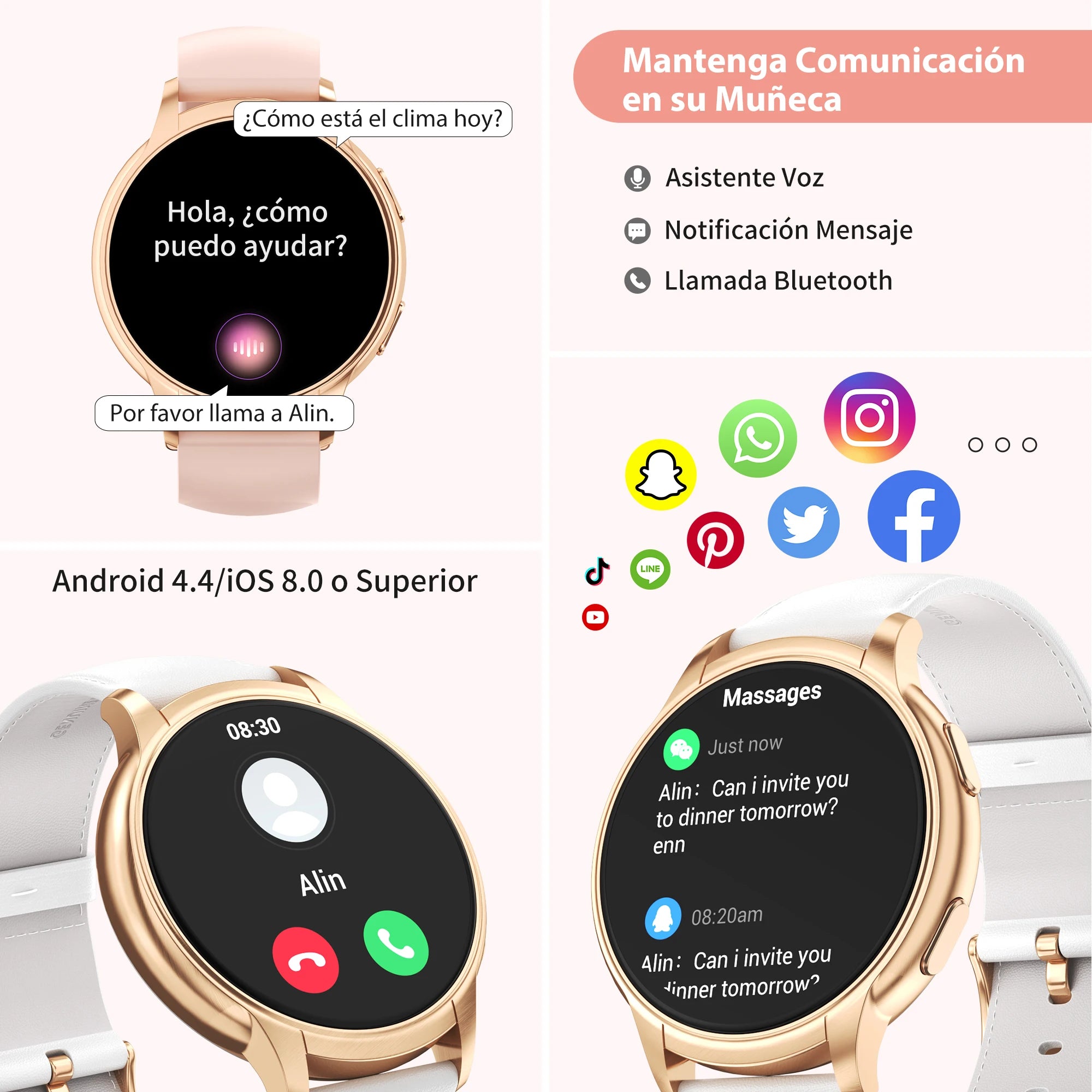 2025 NFC Smart watch function HD call 120+ Sport Mode for Xiaomi ios Gift for Women heart rate blood pressure smartwatch ladies