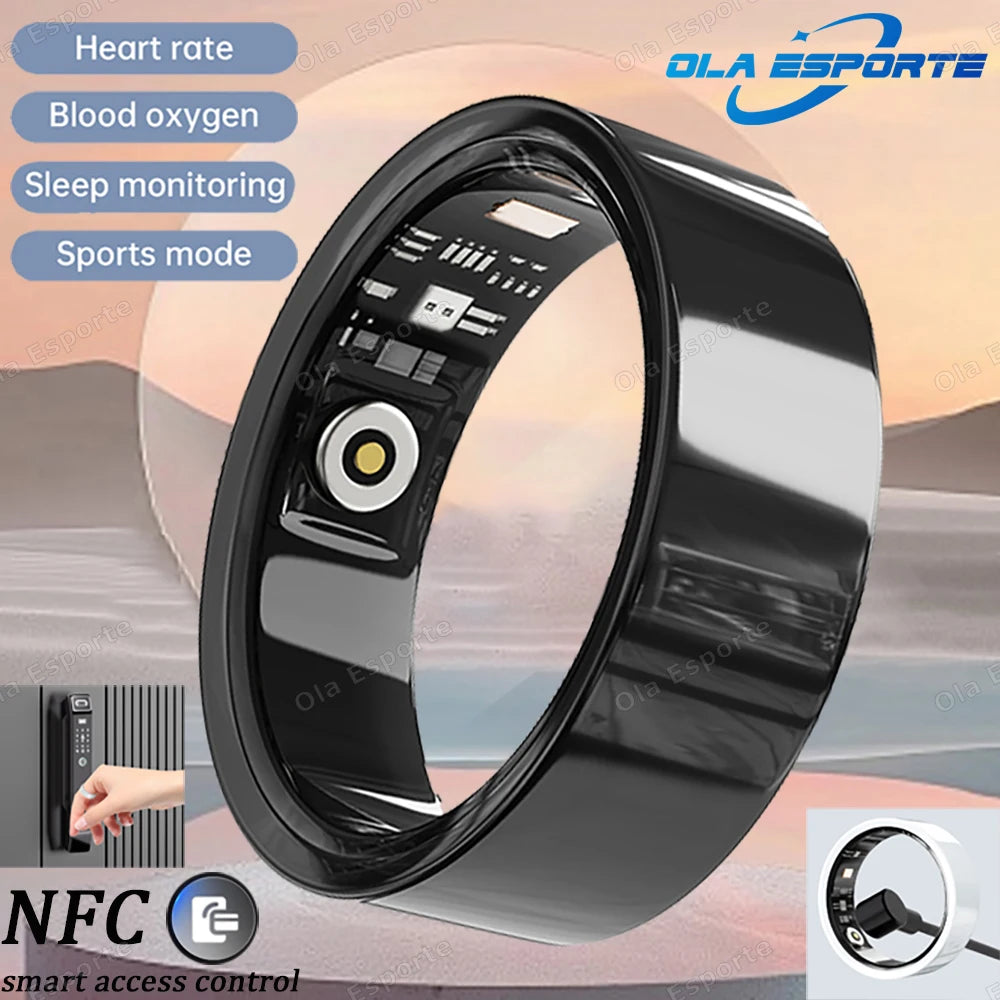 2025 New NFC Smart Ring Photo Control Health Monitior Smartring Men Women Bluetooth Call Rings Heart Rate Waterproof 5ATM Gift