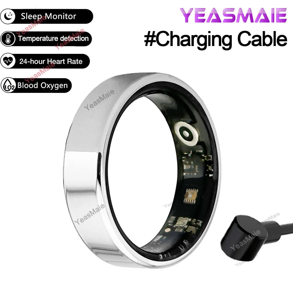 2025 Smart Ring Bluetooth Call Heart Rate Temperature Monitor 5ATM Waterproof Health Ring Men Women Smartring For Android Gift