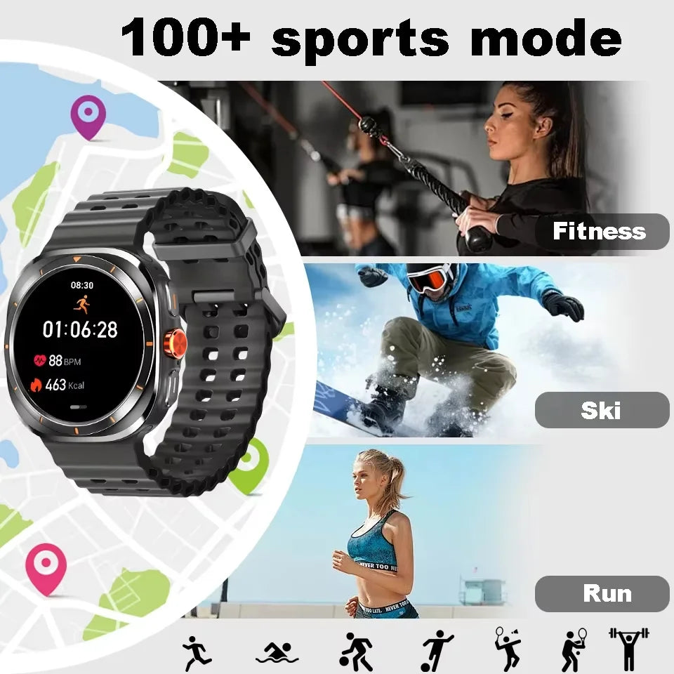 LAXASFIT Smart Watch Man 1.52-inch Touchscreen Bluetooth Calling Heart Rate Monitor Sports Fitness Tracking Woman Smartwatch