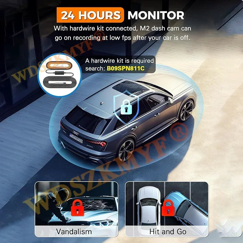 4K WIFI GPS Car Dash Cam Video Recorder 1080P 3 Lens Car DVR 24H Parking Monitor Rear View Cameras Black Box Car accessories