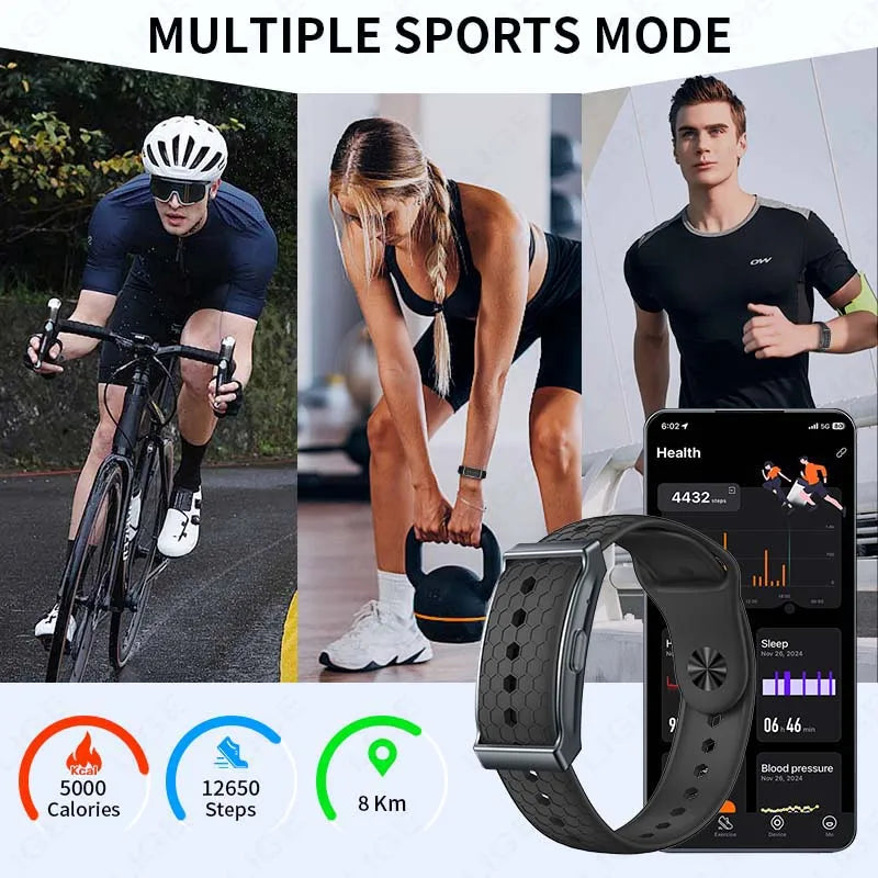 2025 New Smart Watch For Andrio IOS Fitness Sport Smart Bracelet Heart Rate Blood Oxygen Health Monitor Men Smartwatch Women