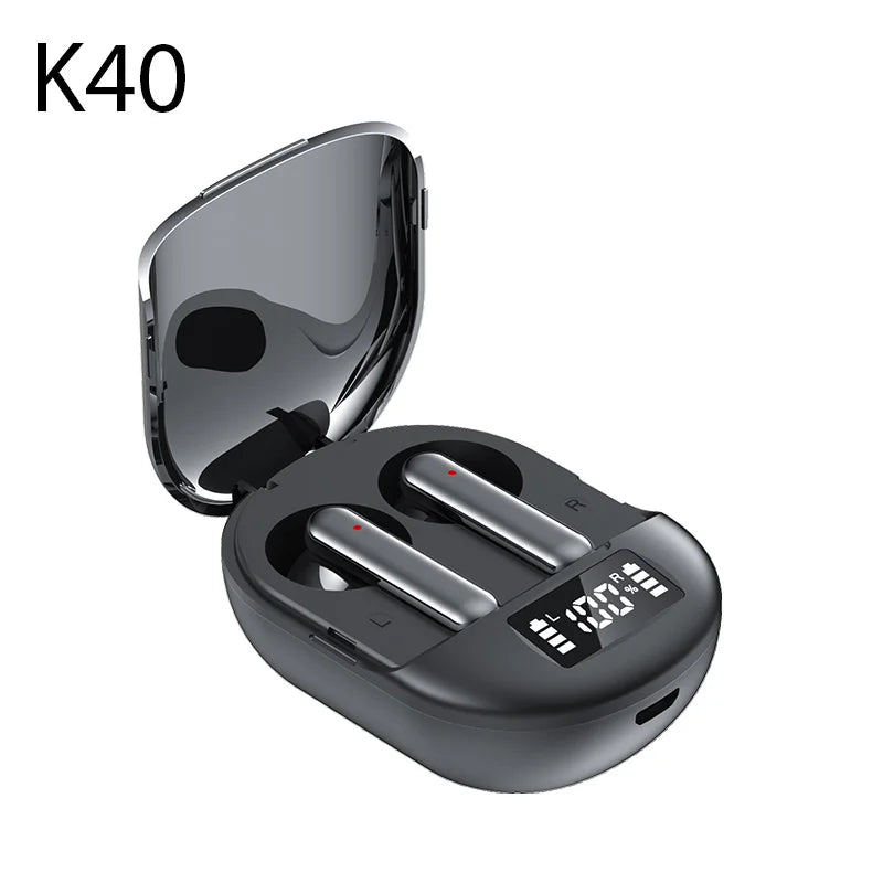 K40 Wireless Bluetooth Tws Digital Display Low Latency Stereo In Ear Bluetooth Earphones For Entertainment Games