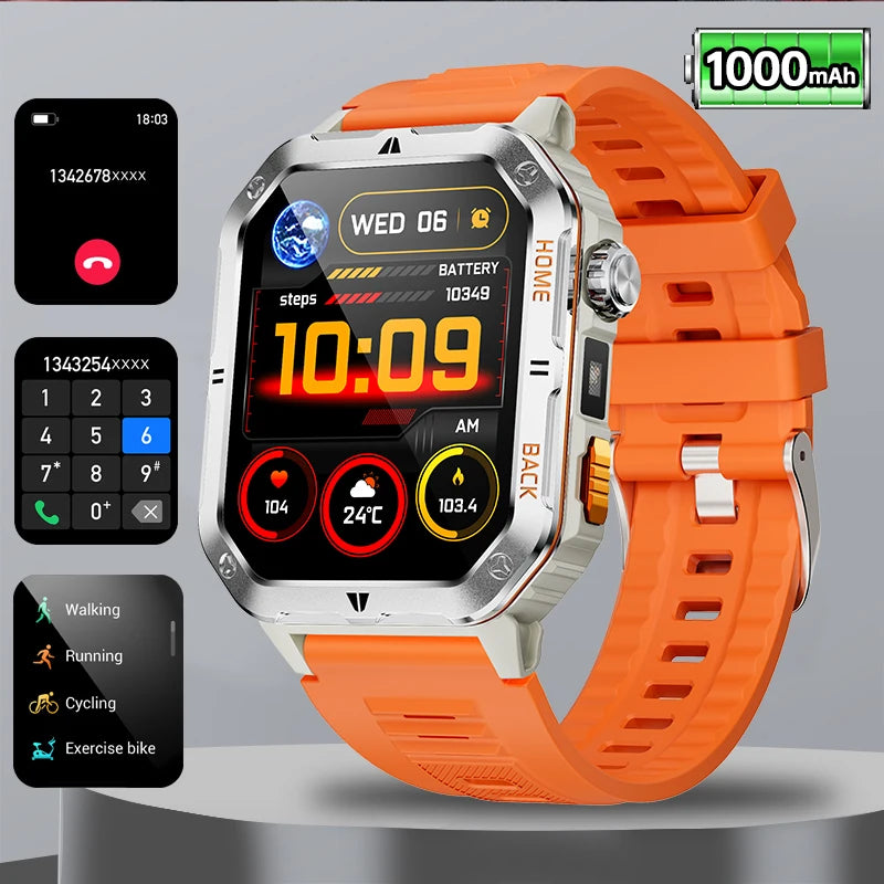 New 100Mah Sports Smart Watch GPS AMOLED Heart Rate Monitoring LED Flashlight NFC Bluetooth Call 3ATM Waterproof watch men women