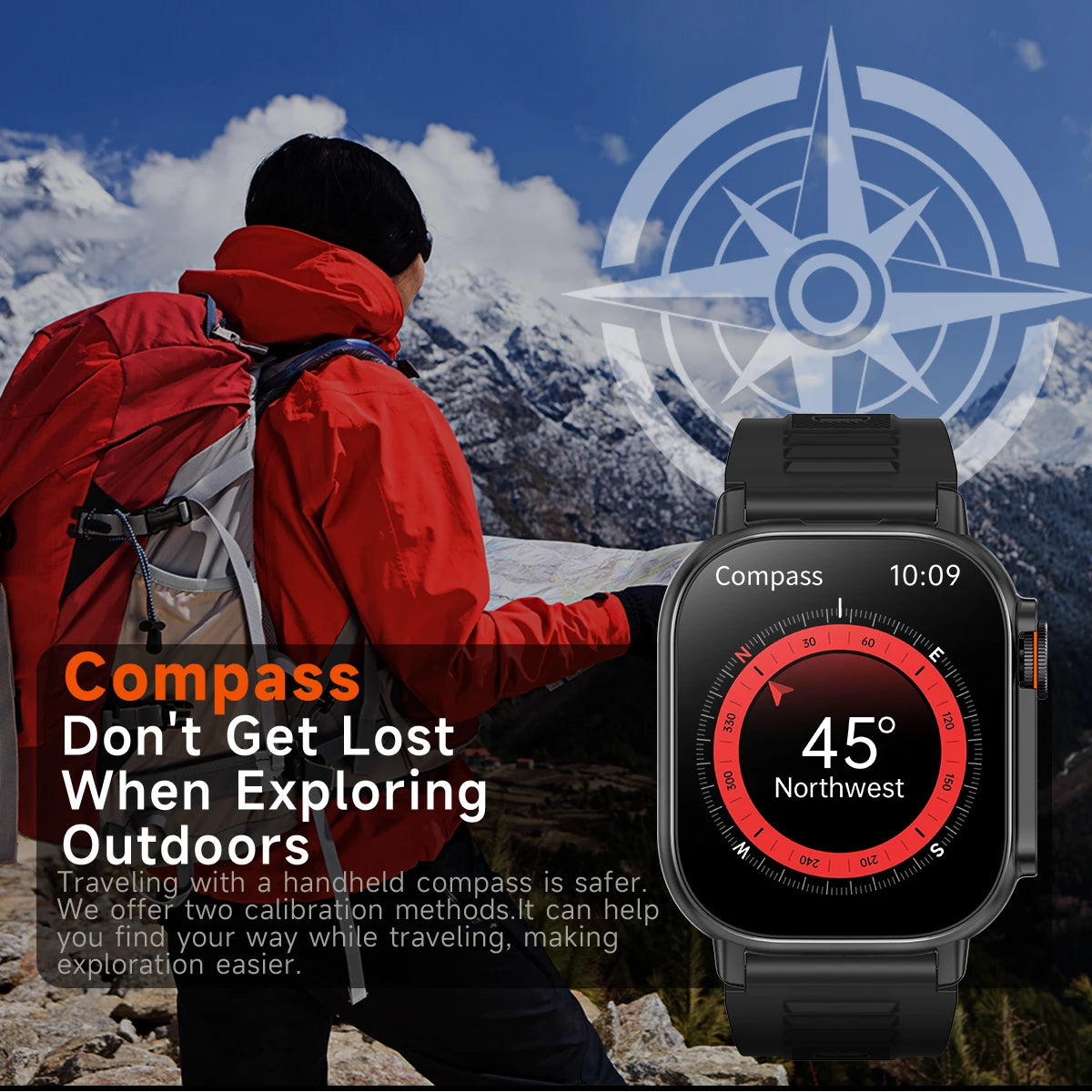 Metal Body Smart Watch Bluetooth Call Answer Outdoor Sports Watch Men Compass Voice Assistant 30 Days Use Time Smartwatch 2025