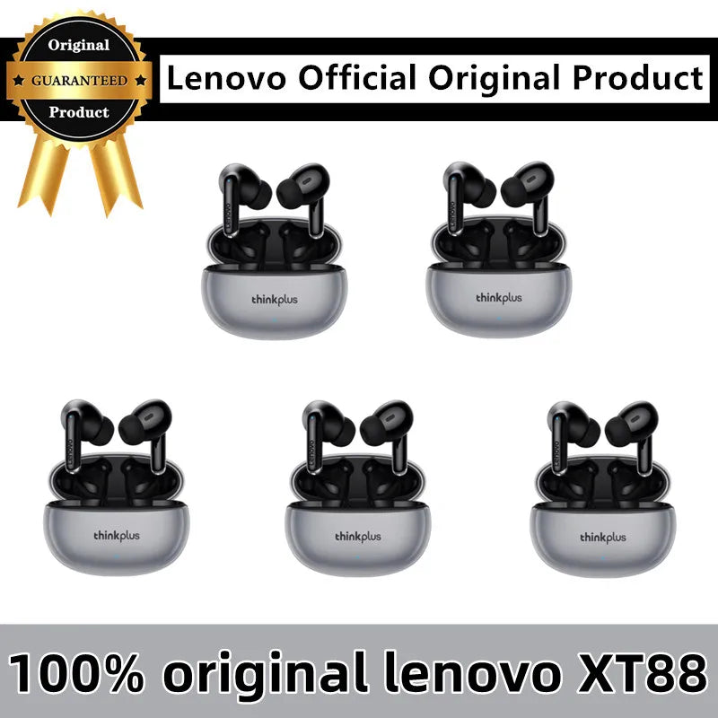 Original Lenovo XT88 5PCSTWS Wireless Headphones Bluetooth 5.3 High Fidelity with Microphone HIFI Touch Headphones