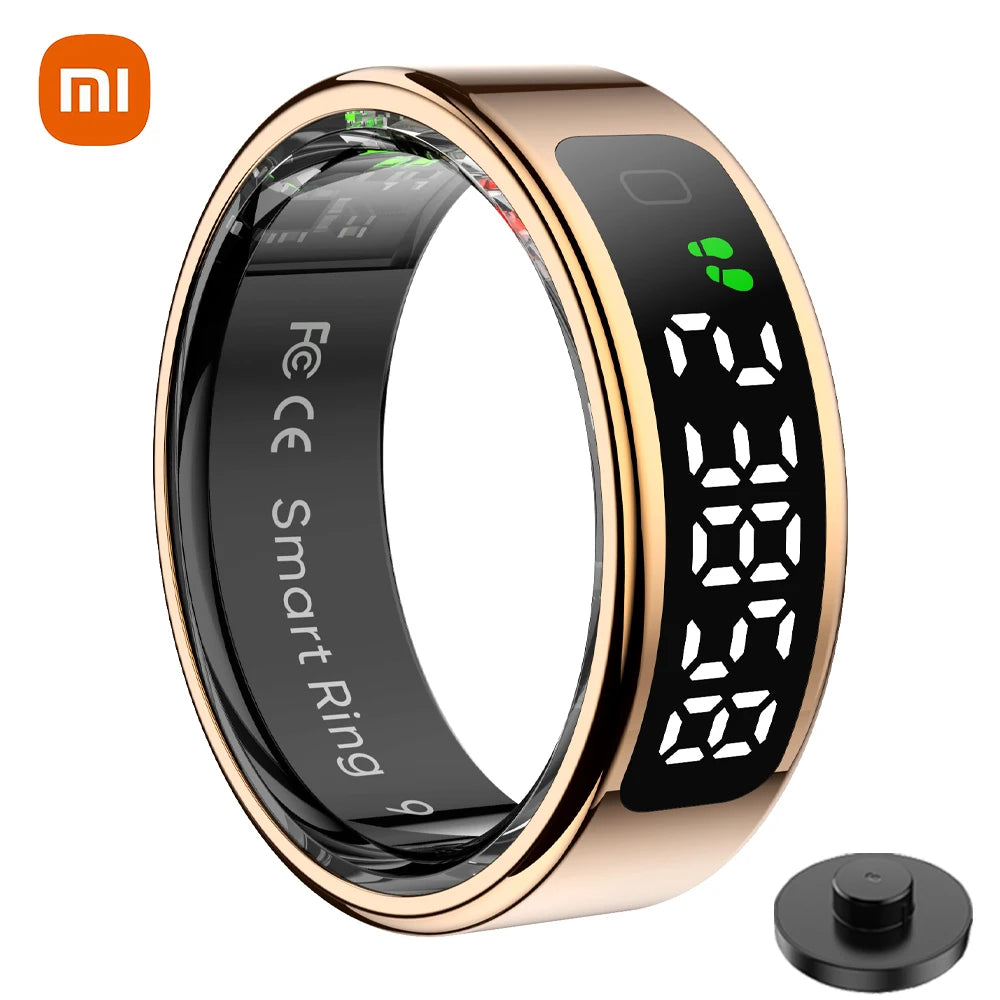 Xiaomi R12 Smart Ring Touch Display Screen 5ATM Waterproof Bluetooth Health Monitor Gesture Control Wireless Charging Sport Ring