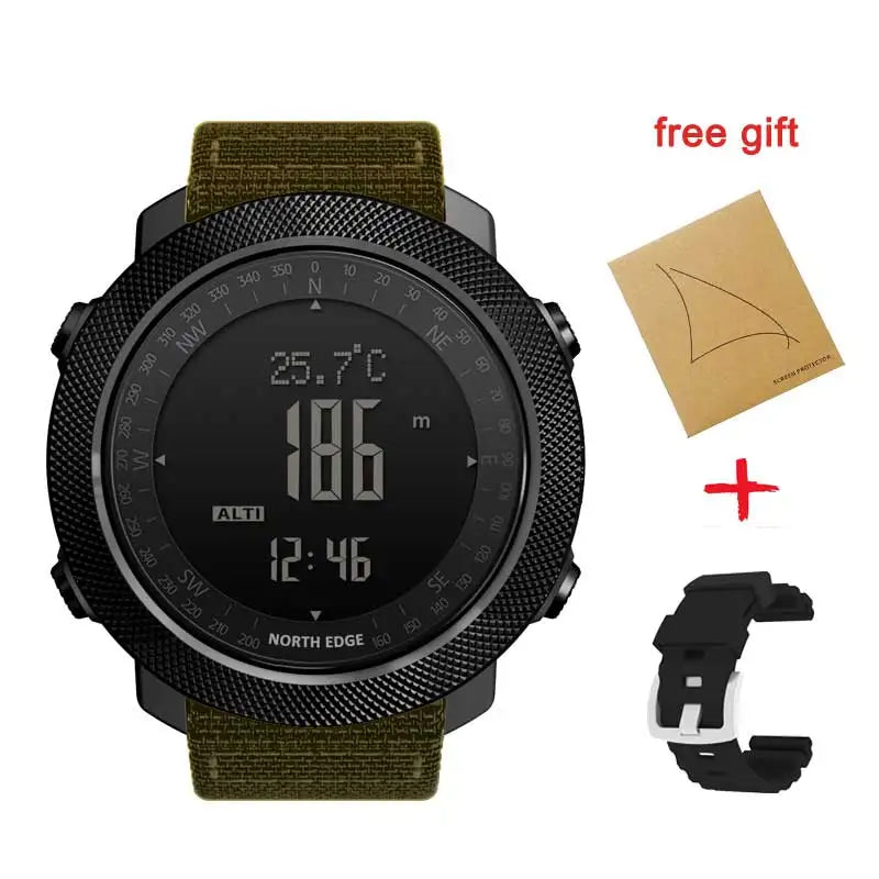 NORTH EDGE APACHE Men's Smart Watch Altimeter Barometer Compass Military Army Smartwatch Swimming Running Clock Waterproof 50m