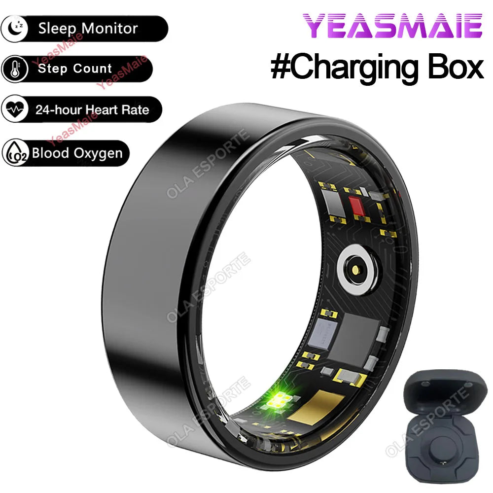 Smart Ring 2025 Smartring Health Monitoring IP68 Waterproof Multi-sport Modes Bluetooth Sleep Tracker Finger smartring for Men