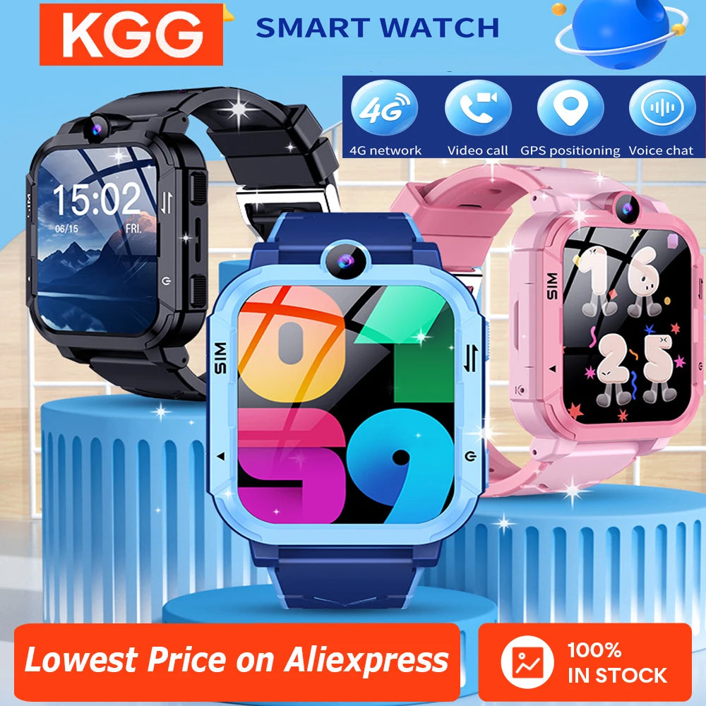 4G Kids Smart Watch Phone 1+8GB APP Dowload WhatsApp GPS WiFi Location Video Call SOS Call Back Monitor Children Smartwatch Gift