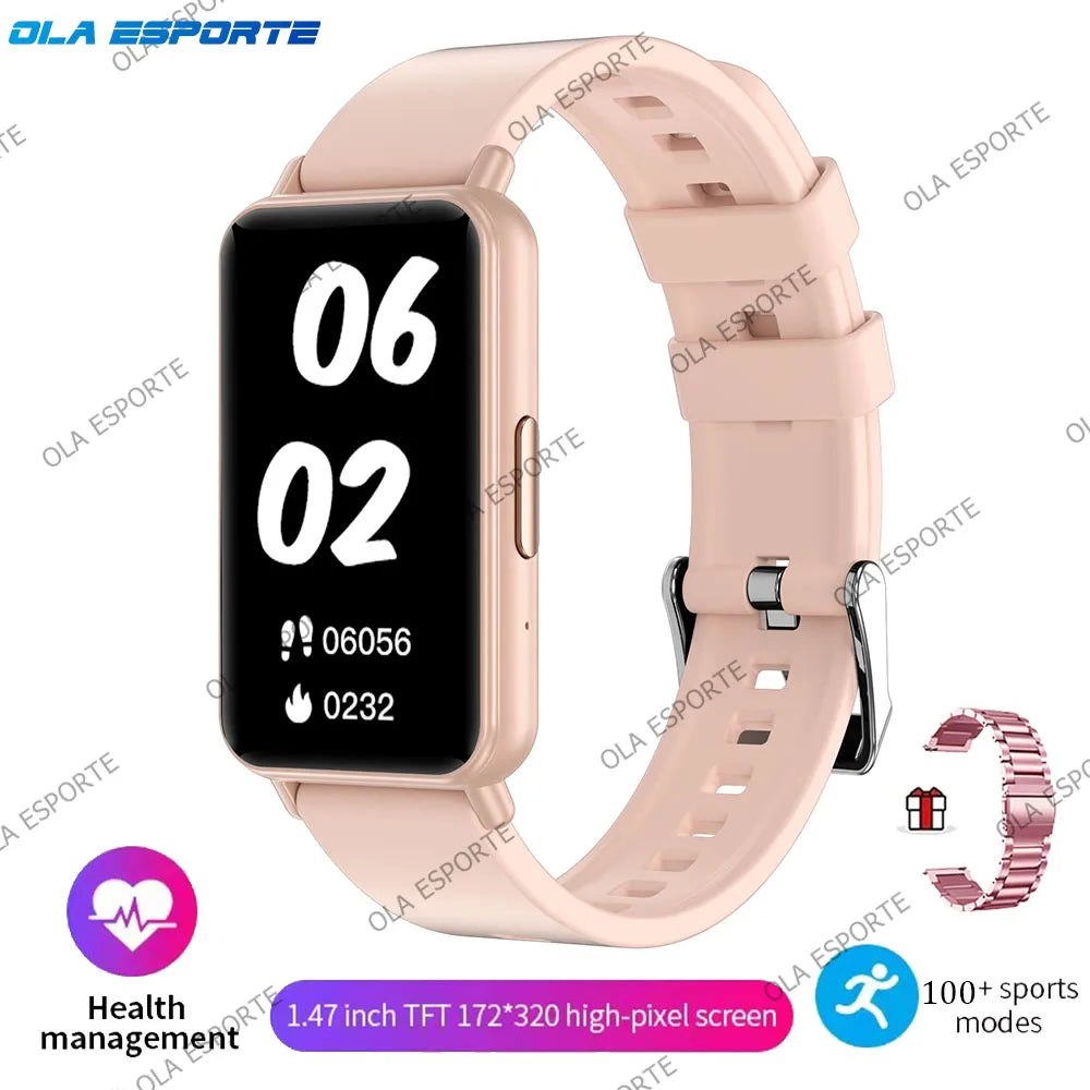 For Android IOS Smart Bracelet Women Smartwatch Men Heart Rate Blood Oxygen Waterproof Sport Smart Band Watch For Ladies +Gift