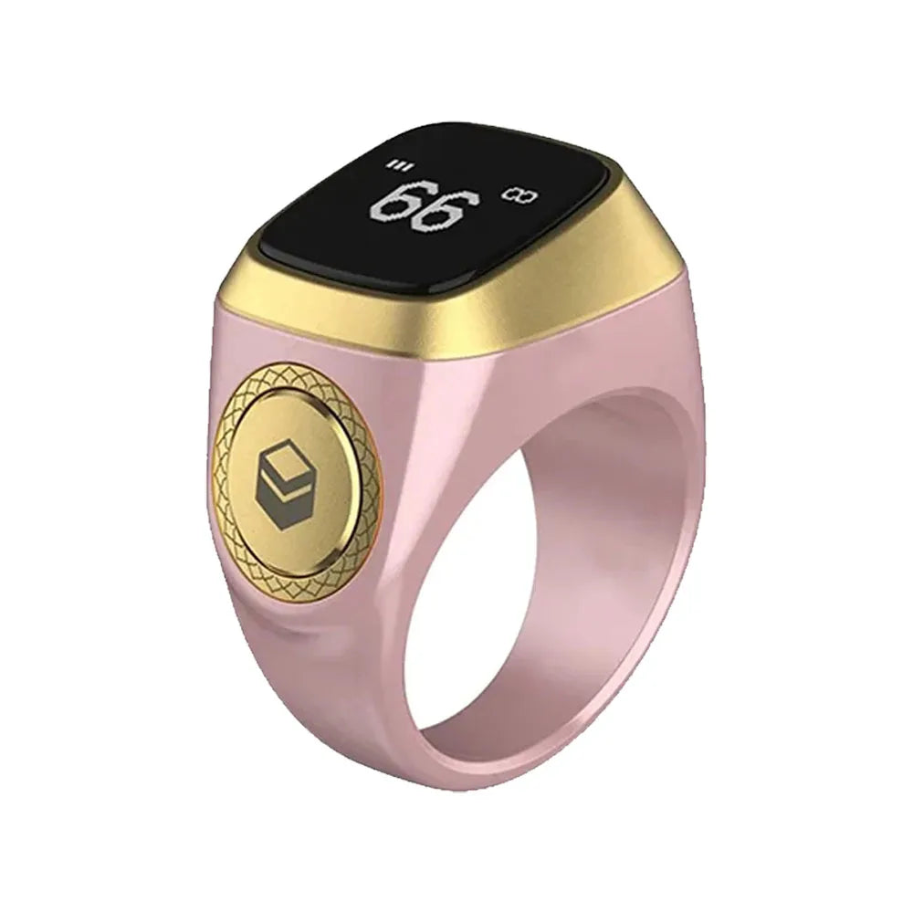 Qibla Smart Tasbih Tally Digital Counter for Muslims Tasbeeh Zikr Ring 5 Prayer Time Vibration Reminder Subhah Masbahah Misbaha