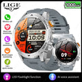 LIGE 1000mAh Smart Watch AMOLED HD 360*360 Resolution Smartwatch Blood Oxygen Health Monitor Men Smartwatches 100+Sports Tracker