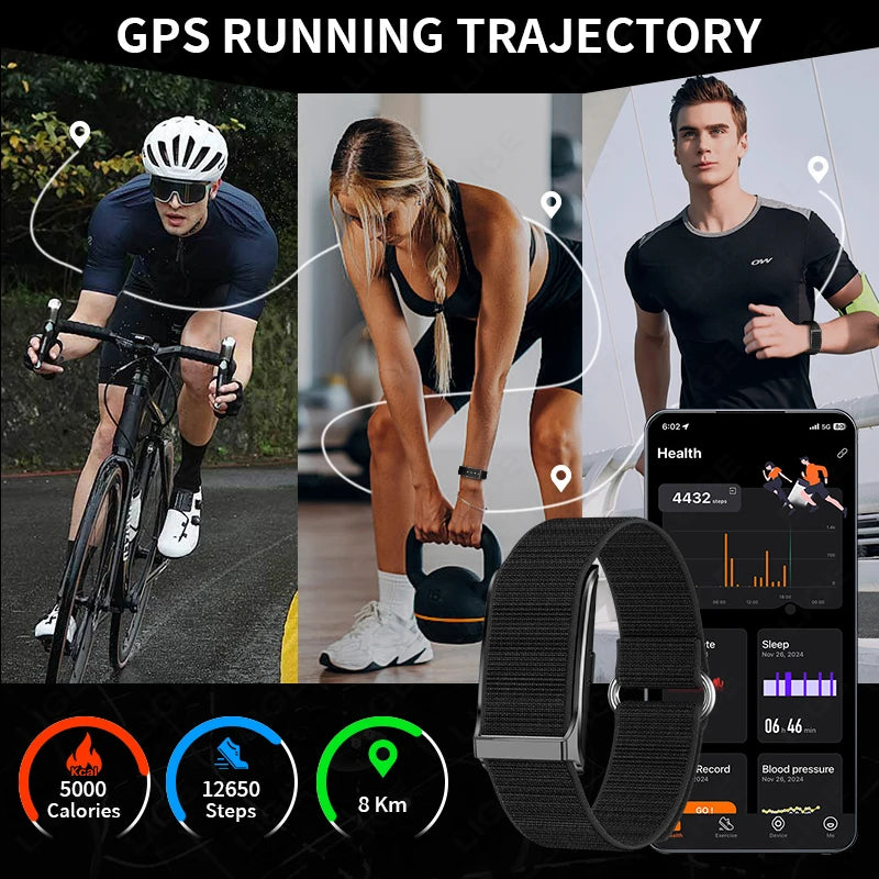 LIGE 2025 Smart Watch Men Women Heart Rate Blood Pressure Monitor Pedometer Waterproof Sports Bracelet Fitness Tracker Smartband