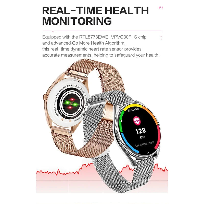 VALDUS VL60 Pro AMOLED Smartwatch Women Men Bluetooth Call IP68 Waterproof 3D Menu Heart Rate Step Fitness Sports Smart Watch