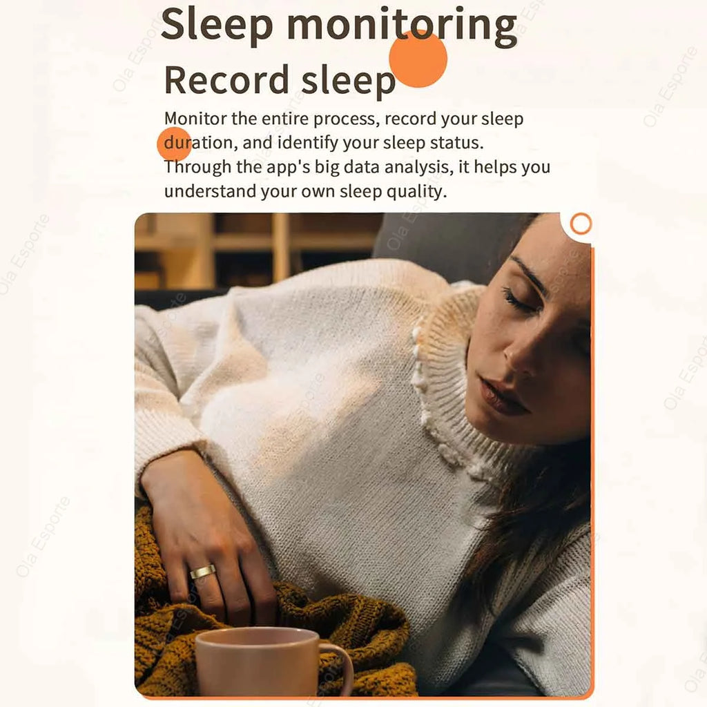 2025 New Smart Ring Men Women, Heart Rate and Blood Oxygen Monitor Smartring IP68 5ATM Waterproof, Multi-sport Mode Finger Ring