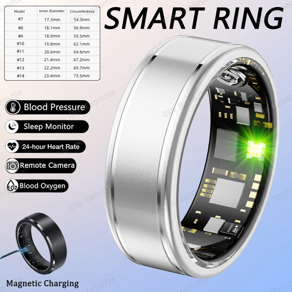Smart Health Rings Monitor Blood Pressure Heart Rate Blood Oxygen Sleep Ring Fitness Gift for Friend Family Colleagues Smartring