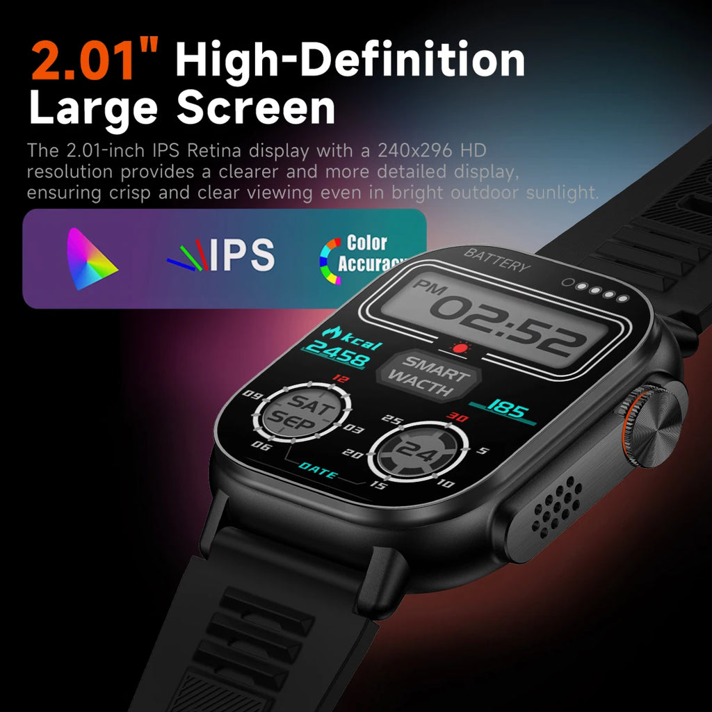 Metal Body Smart Watch Bluetooth Call Answer Outdoor Sports Watch Men Compass Voice Assistant 30 Days Use Time Smartwatch 2025