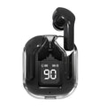 Original T2 Wireless Bluetooth Earphone Transparent HIFI Headphones LED Power Digital Display Stereo Sound Earphones for Phone