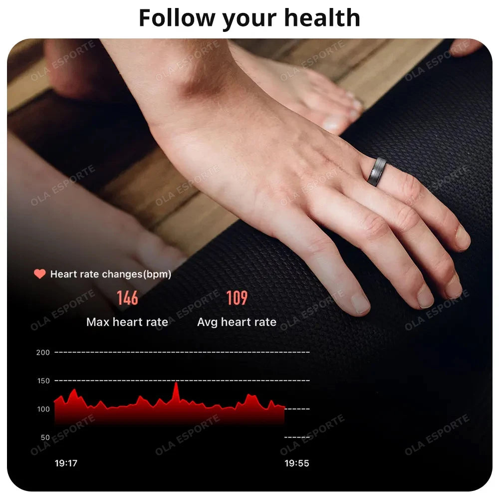 New R06 Smart Ring 2025 Blood Oxygen Heart Rate Sleep Monitor rings IP68 & 5ATM Waterproof Multi-sport Mode Smartring Man Women