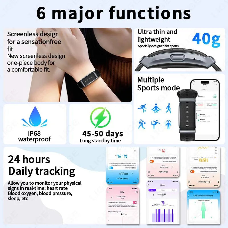 2025 New Smart Watch For Andrio IOS Fitness Sport Smart Bracelet Heart Rate Blood Oxygen Health Monitor Men Smartwatch Women