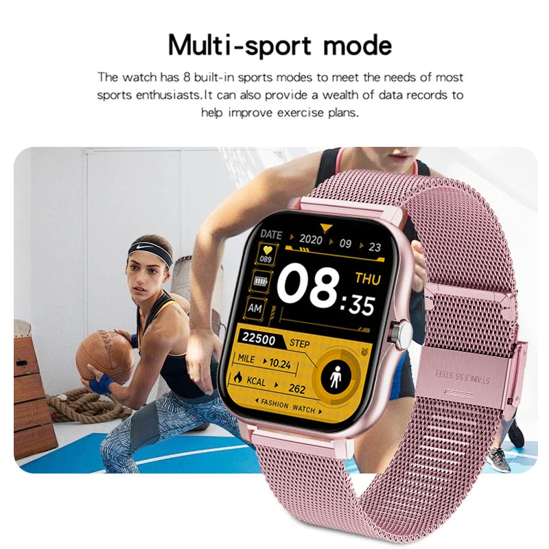 LIGE Full Touch Sport Smart Watch Men Women Heart Rate Fitness Tracker Bluetooth call Smartwatch wristwatch GTS 2 P8 plus watch