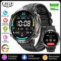 LIGE New GPS Tracker Smartwatch For Men  1.73" AMOLED Screen  900mAh Battery Man Watches Health Monitor BT Call Smart Watch Men