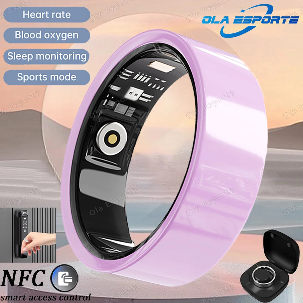2025 New NFC Smart Ring Photo Control Health Monitior Smartring Men Women Bluetooth Call Rings Heart Rate Waterproof 5ATM Gift