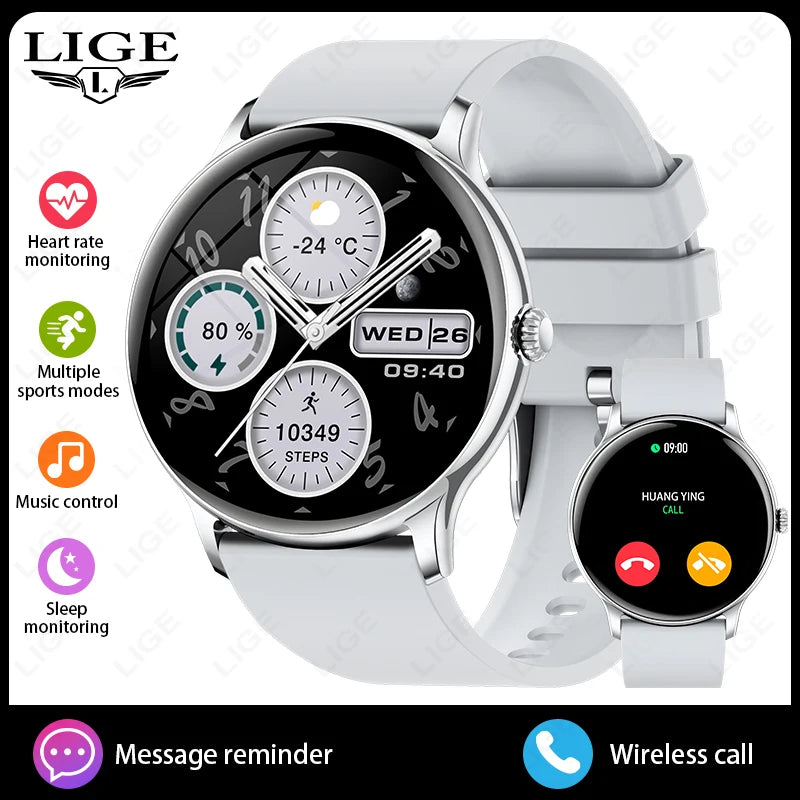 New Golden Luxury Steel Smart Watch Men 1.38inch HD Screen Smartwatch Women Sleep BT Call IP68 Waterproof Sports Watch Pedometer