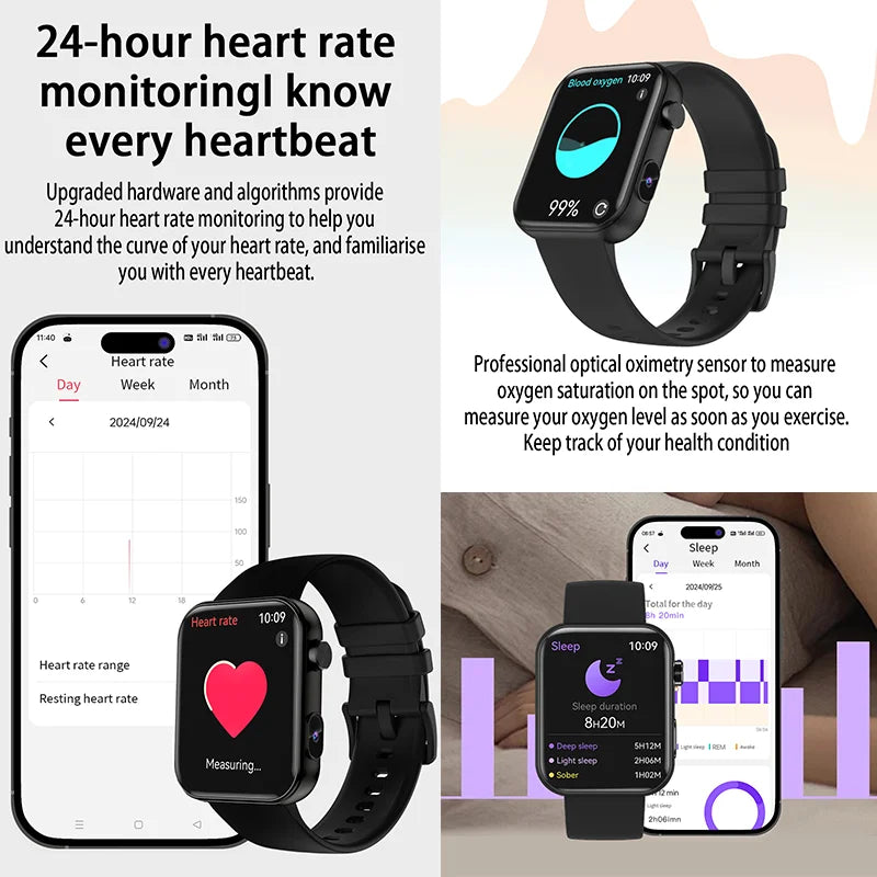 LIGE 2025 New 512MB Camera Smartwatch 1.91" HD Make Answer Call Take Video Sound Recording Music Sports Waterproof Smart Watch