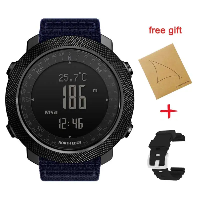 NORTH EDGE APACHE Men's Smart Watch Altimeter Barometer Compass Military Army Smartwatch Swimming Running Clock Waterproof 50m