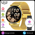 New Golden Luxury Steel Smart Watch Men 1.38inch HD Screen Smartwatch Women Sleep BT Call IP68 Waterproof Sports Watch Pedometer