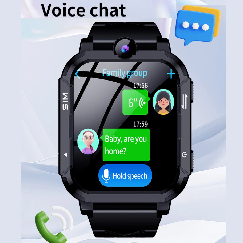 4G Kids Smart Watch Phone 1+8GB APP Dowload WhatsApp GPS WiFi Location Video Call SOS Call Back Monitor Children Smartwatch Gift