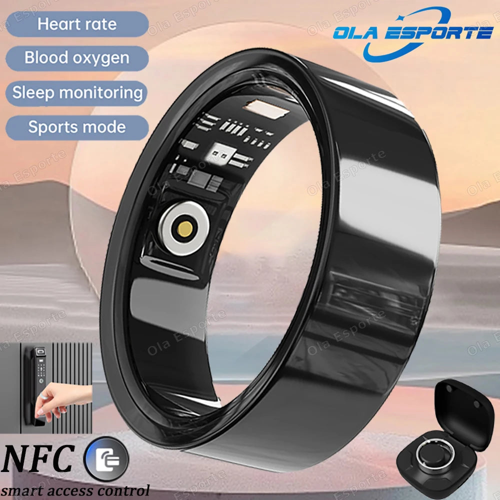 2025 New NFC Smart Ring Photo Control Health Monitior Smartring Men Women Bluetooth Call Rings Heart Rate Waterproof 5ATM Gift