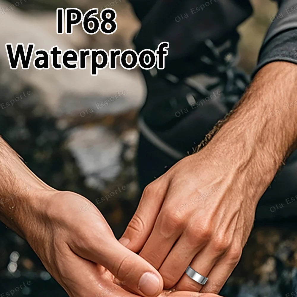 2025 New Smart Ring Heart Rate Blood Pressure Sleep Monitoring Motion Tracking IP68 Waterproof Men Women Smart Ring Holiday Gift