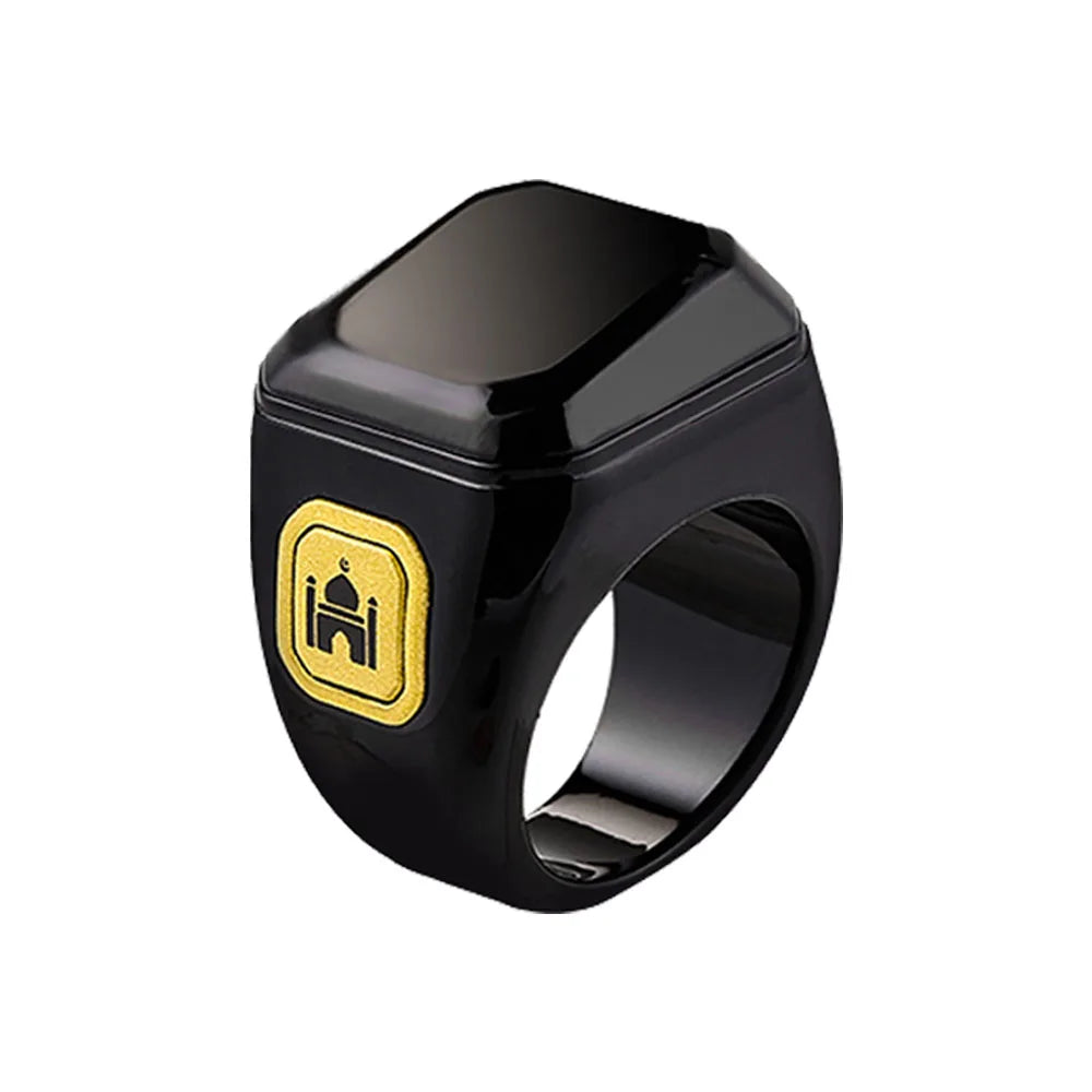 Qibla Smart Tasbih Tally Digital Counter for Muslims Tasbeeh Zikr Ring 5 Prayer Time Vibration Reminder Subhah Masbahah Misbaha