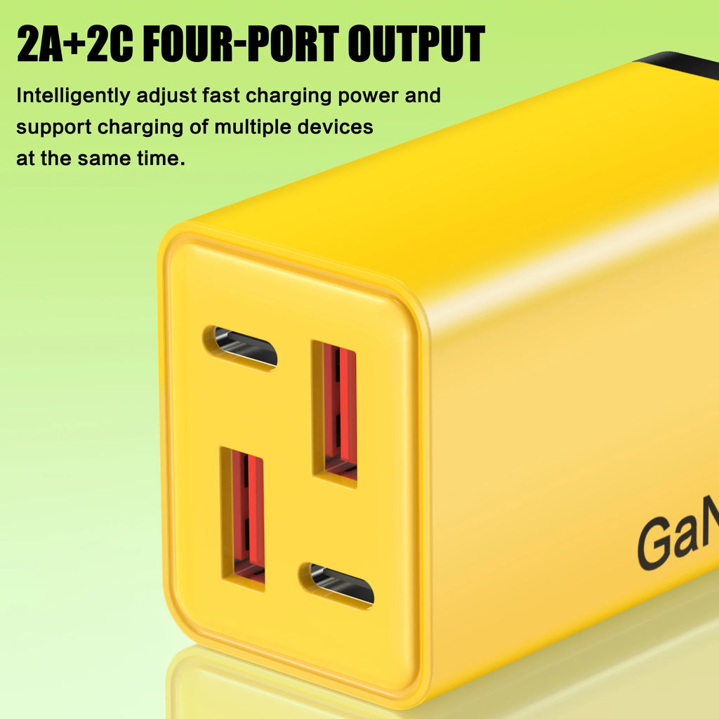 Total 120W 4 Ports GaN USB Charger Type C Fast Charging Wall Adapter 2PD 2USB Quick Charge 3.0 Travel Chargers Charging adapter