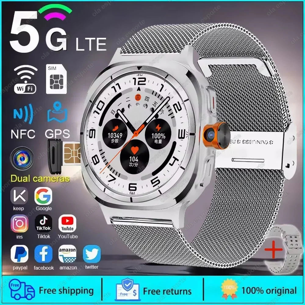 5G Smart Watch 1:1 Women Men 32GB Memory NFC Bluetooth Call IP68 Waterproof Outdoor GPS Sport Watch Upgraded Compass smartwatch