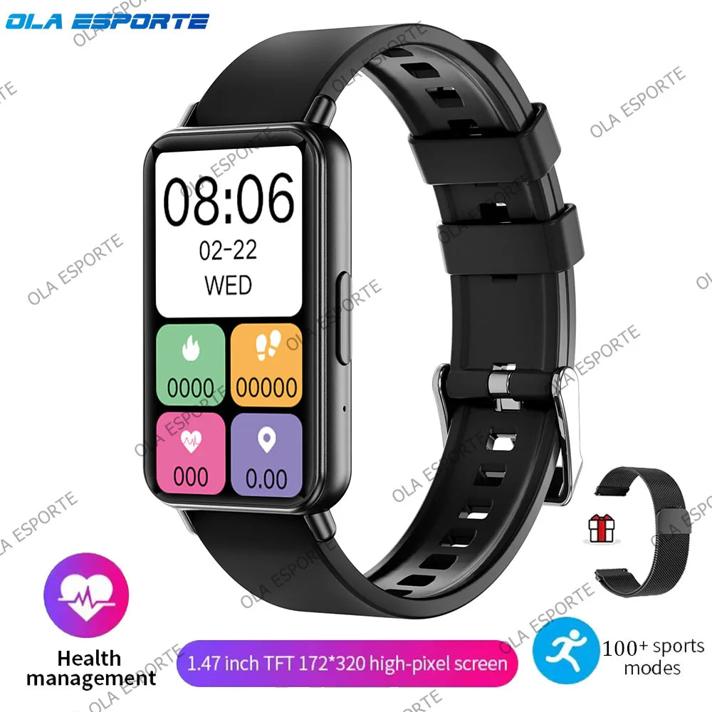 For Android IOS Smart Bracelet Women Smartwatch Men Heart Rate Blood Oxygen Waterproof Sport Smart Band Watch For Ladies +Gift