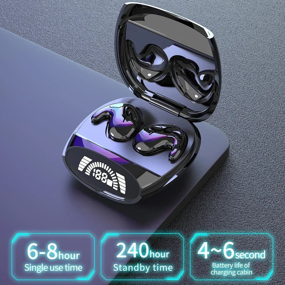 Sleep Invisible Stereo Headset IPX5 Waterproof Wireless Bluetooth Earphone Earbuds with Mic for Phone Bluetooth 5.3 Headphones